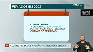 Ano de 2022 pode ter até cinco feriados [upl. by Ettennej]