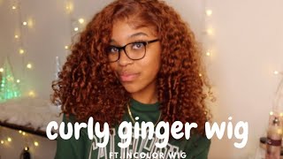 BEST GINGER CURLY WIG INSTALL  FT INCOLORWIG [upl. by Ataynik]