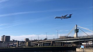 Plane Spotting at London City Airport LCY  050324  Landings and Takeoffs [upl. by Nylessoj]