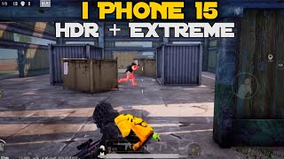 I phone 15  120 FPS HDR gameplay 1v1 bgmi [upl. by Vogel694]