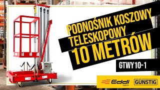 Podnośnik koszowy teleskopowy Gunstig GTWY101 [upl. by Noid]