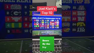 Joel Klatt’s Preseason Top 10 collegefootball football cfb sports top10 footballtiktok [upl. by Eciryt607]