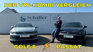 Der VWKombi Vergleich  Golf Variant 8 Facelift vs Passat B9 [upl. by Theda]