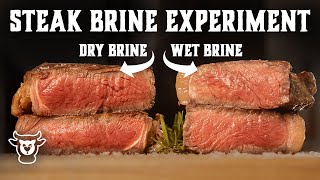 How to Season Steak Experiment  Dry Brine Steak vs Wet Brine WOW [upl. by Llemmart513]