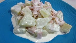 CHAYOTES CON CREMA Receta  106  comidas rapidas [upl. by Naugal]