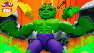 Hulk vs Venoms Radioactive Gamma Monster ⚡ BRAND NEW PlayDoh Marvel DOHified Action [upl. by Ellon656]