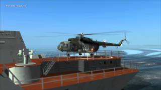 DCS Mi8  Landing on Moskva Cruiser amp practice [upl. by Helse]