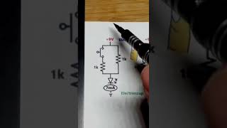 Schematic Closed Switch Makes LED Brighter short shorts electronics [upl. by Noswal]