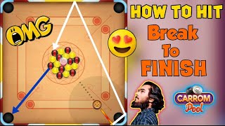 🌟Carrom pool🌟Best 6 Break To Finish🔥Hard trick shots Indirect gameplay 😱 OMG  Must Watch [upl. by Toback]