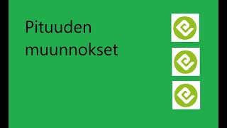 Pituuden muunnokset [upl. by Aivirt]