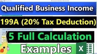 How to Calculate the 20 199A QBI Deduction  Very Detailed 20 Business Tax Deduction Explained [upl. by Justinn]