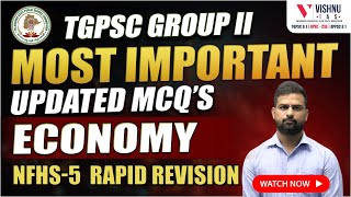 TSPSC GROUP  2  Most Important Updated MCQs  Economy NFHS5 RAPID REVISION tgpscgroup2 [upl. by Olyhs575]