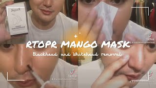 RtopR Mango BlackHead Mask Review [upl. by Rheims927]