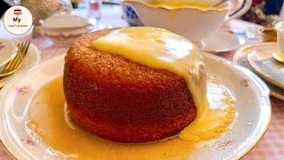 Treacle sponge pudding with vanilla custard [upl. by Vanthe]