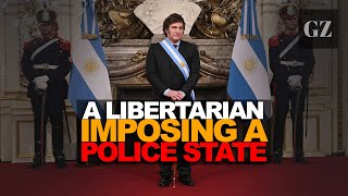 Argentinas libertarian Pres Javier Milei imposes corporatist police state [upl. by Marley]