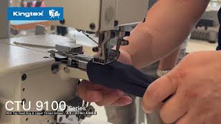 Kingtex CTU9100  Small Sleeve Hemming Extra Small Cylinder Interlock [upl. by Ynobe765]