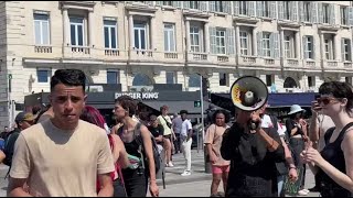 Marche des fiertés reportée  mobilisation en cours sur le VieuxPort de Marseille [upl. by Lewak]