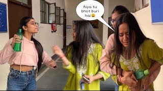 HOLI PRANK ON PREETI 😰 ll prank pda bhari 😱 [upl. by Wurst]