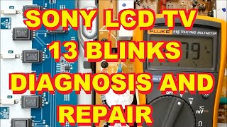 Sony KDL40XBR4 LCD LCD TV 13 Blinks Repair Fix Backlight KDL 40 46 52 XBR4 [upl. by Dermot]