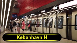 Metro Station København H  Copenhagen 🇩🇰  Walkthrough 🚶 [upl. by Pelmas]