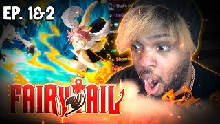 First Time Watching  Fairy Tail Episode 1 amp 2 REACTION [upl. by Tanitansy]