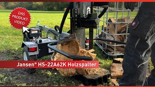 Holzspalter Jansen® HS22A62K Kombispalter BenzinElektro Antrieb 22 Tonnen 🔥💪 [upl. by Attena104]