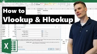 VLOOKUP amp HLOOKUP in Excel Tutorial [upl. by Harlene]