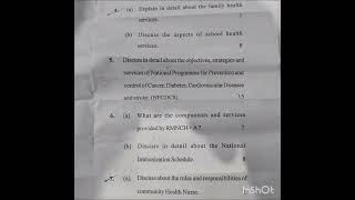 bsc nursing 4th year paper previous  exam paper [upl. by Ajnat]