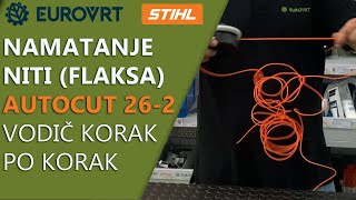 Autocut C 262 Namatanje nitiflaksasilkanajlona poluatomatske glave  Korak po korak [upl. by Aaberg]