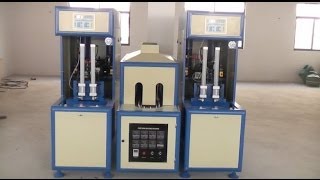 bottle blowing machine semi automatic plastic bottles blower equipment şişe makinesi üfleme [upl. by Tletski]