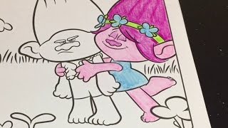 Coloring Time 31 Trolls Movie Poppy amp Branch Speed Coloring with Markers [upl. by Phillis]