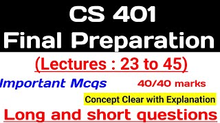 Cs401 Final Term Preparation  Most Important Mcqs 2024  Virtual University  Lets Study [upl. by Terrye]