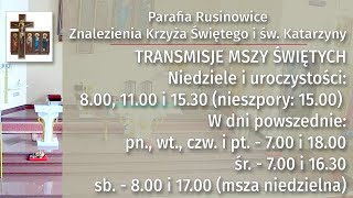 Msza na żywo parafia Rusinowice Transmisja mszy Rusinowice RU01 [upl. by Nilats]