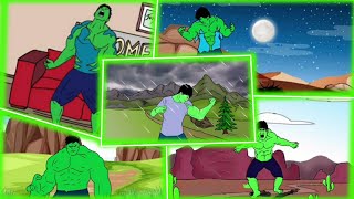 Top 5 Hulk Transformation  Animated [upl. by Enomal664]