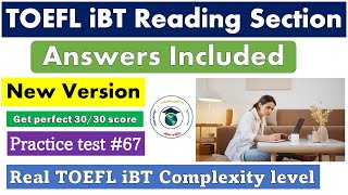 2024 TOEFL iBT new Reading Test 67  Answers Included [upl. by Annekim]