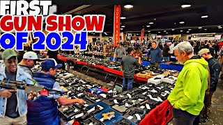 FIRST GUN SHOW OF 2024 gunshow guns [upl. by Lekcar200]