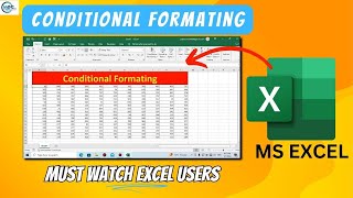 Conditional Formatting in Excel in Hindi  Conditional Formatting in Excel  Conditional Formatting [upl. by Meehahs]