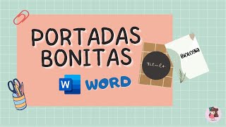 PORTADAS BONITAS en WORD 2022 [upl. by Jago]