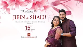 Jibin weds Shalu  WEDDING CEREMONY  StSimeons The Stylites Orthodox Cathedral Kumbazha  LIVE [upl. by Eenobe]