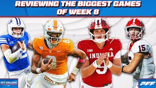 Reviewing the Biggest Week 8 Games in College Football  PFF Grade Release Show [upl. by Elianore]