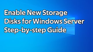 How to enable new storage disks on Windows Server [upl. by Perrine]