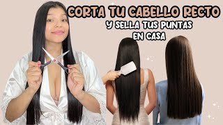 CÓMO CORTAR EL CABELLO RECTO Y MASCARILLA POSTCORTE DE RECONSTRUCCIÓN✅ Aleja Mora [upl. by Sydalg]