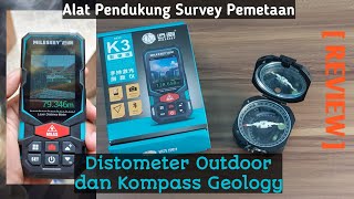 Review Distometer Outdoor Mileseey dan Kompas Geology DQL8 [upl. by Ahtamas]