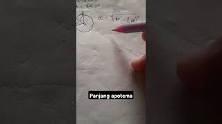 Panjang apotema pada lingkaran maths matematika mathstricks matematikaits mathematics matem [upl. by Kennet502]