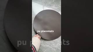 we are ptofessional manufacturer of pu placemats whatsApp8618457926995 [upl. by Tansy]