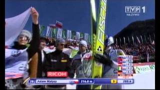 Adam Małysz Ostatni skok w karierze Planica 20 03 2011 r  216 m [upl. by Essyla321]