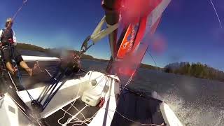 Sailing Astus 165 trimaran upwind at 186 MPH 162 kts [upl. by Zilevi]