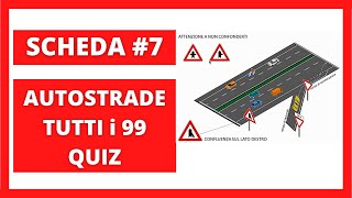 SCHEDA 7 AUTOSTRADE i 99 QUIZ [upl. by Richer]