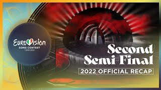 OFFICIAL RECAP Second SemiFinal Running Order  Eurovision Song Contest 2022 [upl. by Ketty]