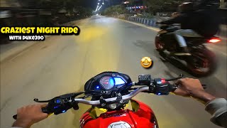 CRAZIEST NIGHT RIDE WITH NS200 AND DUKE390  Birthday Celebrate [upl. by Nohtanhoj]